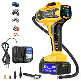 Livowalny Sku121030002-2 Cordless Tire Inflator Air Compressor For Dewalt 20v Max Battery Portable Handh