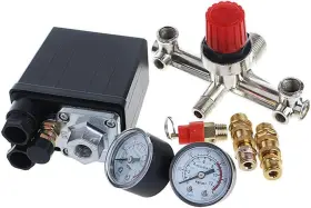 Liyafy 445041674606 Air Compressor Pressure Switch With Regulator 90-120 Psi Compress