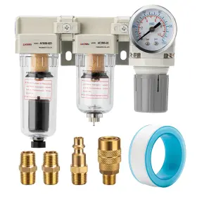 Slj02-1 Lnchka Slj02-1/4-q B Air Pressure Regulator 1/4 Npt Compressor Water Separator 0-150psi C