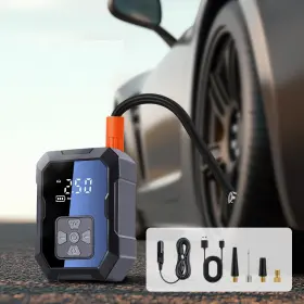 Loenvetimo Bl006us Tire Inflator Portable Air Compressor - 12v Dc And Cordless Pump Up