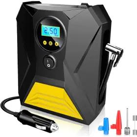 Lonleeyu 749682370994 Tire Inflator Air Compressor 12v Dc Portable Pump With Digital Pressure