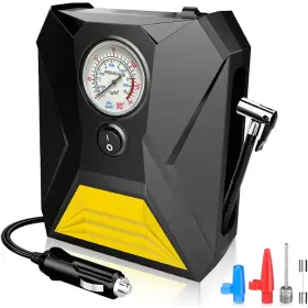 8002p Lonleeyu 12v Tire Inflator Air Pump 150psi With Gauge Led Light Portable Car Tool