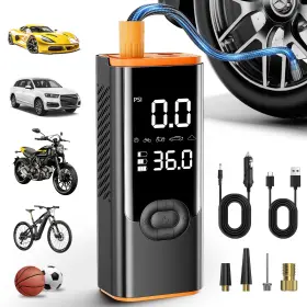 Lqhue 744299712113 Tire Inflator Portable Air Compressor 180psi Pump For Car Tires With 250