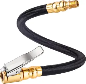 Ltac131a Lumiteco 445049648609 12ftft Tire Inflator Extension Hose Tyre Pump Clip-on Air Chuck Adapter For Quick