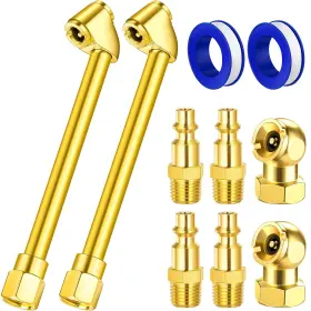 Ltac106b Lumiteco 649226714119 2 Pack Heavy Duty Air Chuck Set-1/4 Inch Female Npt Closed Ball