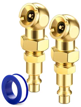 Ltac117a Lumiteco 649226714362 2-pk Closed Ball Foot Air Chuck 1/4 Inch Fnpt 300 Psi Compressor