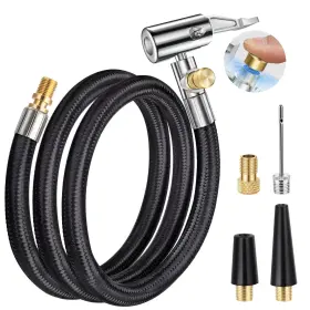 Lumiteco 649226714430 33ftft Quick Air Release Extention Hose Tire Valve Extension Tube With Presta Val