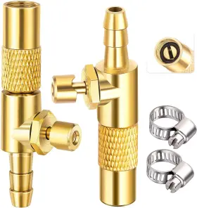Ltac130a Lumiteco 649226714539 2-pack Screw On Air Chuck With 1/4ftft Barb End Twist-on Tire Blee