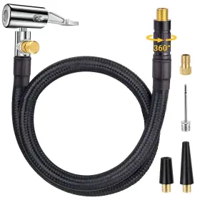 Ltac135 Lumiteco 649226714560 Upgraded Tire Inflator Hose Adapter 21in Self Locking Air Chuck Quick Connection