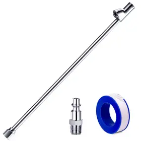 Lumiteco 682698799673 2-way Connection 13.8 Inch Extended Air Chuck Set 1/4 In Fnpt Basic