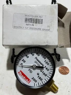 Mac5501g Makita 10tt-16 2.5 Inch Pressure Gauge 1/8 Left Side For