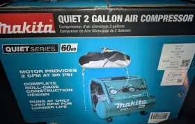 Mac210q-cr Makita Quiet Series 1 Hp 2 Gallon Oil-free Hand Carry Air Compressor Brand New
