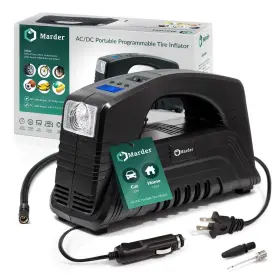 Marder 850008156007 Ac/dc Digital Tire Inflator For Car 12v Dc And Home 110v Ac Portable Air Comp
