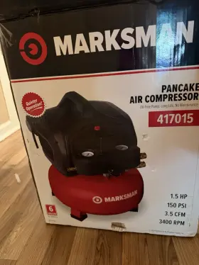 417015 Marksman Pancake Air Compressor 6 Gal 1.5 Hp 150 Psi 3.5 Cfm Kit