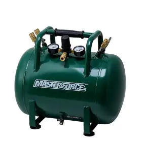 9001042 Masterforce 10 Gallon 225 Psi Portable Jobsite Air Tank Compressor Reserve