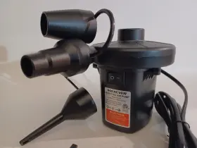 Maxever 744759266170 Quick-fill Electric Air Pump With 3 Nozzles Ac 110v-120v Portable Inflator Def