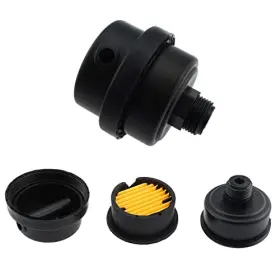 29488-acsf-20-2 Maxmoral 2pcs 1/2 Inch Pt Air Compressor Silencer Filter Black Metal 20mm