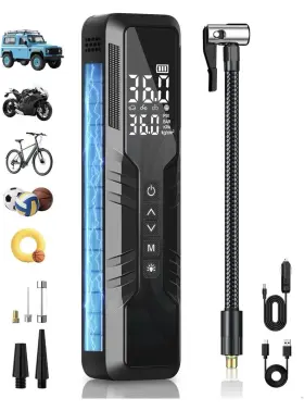 Meikakka 5400 Tire Inflator Portable Air Compressor 6x Pump For Car Tires 150psi&5400 Mah