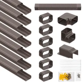 Mm066 Memrita 4 Inch W 25 Ft L Pvc Decorative Line Set Cover Kit For Ductless Mini Split Air Co Mm066 Memrita 4 Inch W 25 Ft L Pvc Decorative Line Set Cover Kit For Ductless Mini Split Air Co