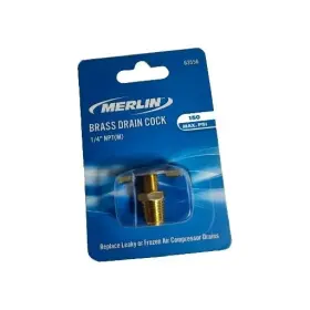 63556 Merlin Brass Drain Cock 1/4 Inch Npt M Max 150 Psi - Sealed