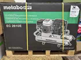 Metabo Ec2610em 8-gallon Gas Powered Wheelbarrow Air Compressor - Black/white