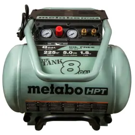 Metabo Hpt 717709028371 Air Compressor The Tank 8-gal 225 Psi 5 Cfm 90 Trolley Oil-f