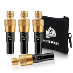 Metoware 762765798904 Adjustable Auto-stop Tire Deflator Kit 10-30 Psi 4 Pcs Air Down Defla