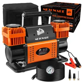 Metoware 762765798928 Offroad Air Compressor 12 V Portable Pump With 10.6 Cfm Dual Cylinder T