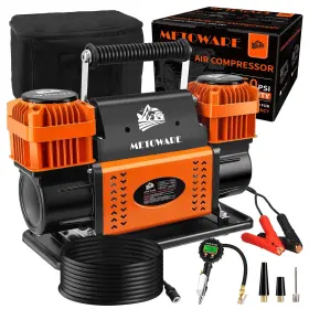 Metoware 762765798942 Offroad Air Compressor With Digital Pressure Gauge Tire Inflator Kit