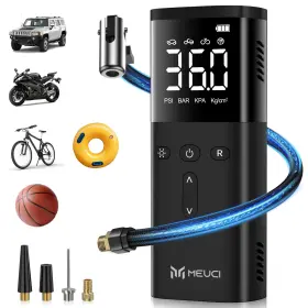 Meuci 766757398301 Tire Inflator Portable Air Compressor - Cordless Pump For Car Tires With