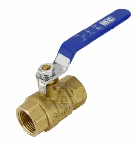 Midwest Fbb-75 3/4 Inch Female Npt Brass Ball Shut Off Valve Water Air Fluid 600 Psi Wog Full Port