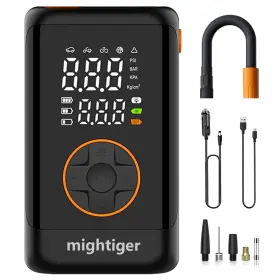 Db05 Mightiger Tire Inflator Portable With Air Release Valve Mini Compressor Cordless Wi
