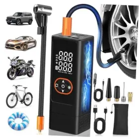 Ms22c-217 Mingshuo Tire Inflator Portable Air Compressor - 150psi Pump For Car Tires With