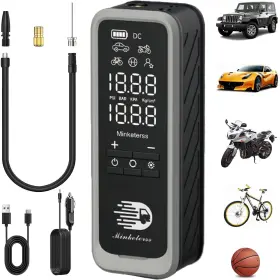 2411-compress Minketerss Tire Inflator Portable Air Compressor 160 Psi Bike Pump Car P