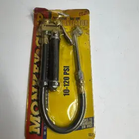 88532-8 Monkey Grip Dual Foot Tire Inflator Gauge 10-120 Psi New