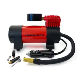Monster 812350230477 100 Psi Air Compressor Tire Inflator 12v Dc Power Analog Display Intercha