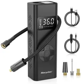 Morpilot 810142345873 Tire Inflator Portable Air Compressor 10000mah 12v 150psi Cordless Pump