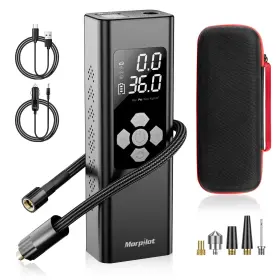 Morpilot 850045201340 Tire Inflator Portable Air Compressor 2x Faster Inflation 9000mah Battery &