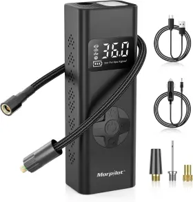 Ms22c-002 Morpilot Tire Inflator Portable Air Compressor 10000mah 12v 150psi Cordless Elec