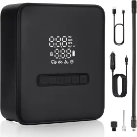 Rs002ty00102xb11 Motor Portable Air Compressor Car Tire Inflator 150psi And 35s Faster With Digital Pre