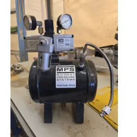 Ae002 Mps Booster Compressor 2 Gal Steel Tank 110v Oil-free 285 Psi Gauges