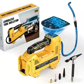 Mywish 445015338343 Car Tire Inflator 160 Psi Portable 20v Electric Heavy Duty Air Compressor