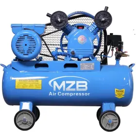 Mzb Air Compressor V-0.12/8 10.6gal Quiet 1.1kw/1.5hp 6.5cfm Steel 83db Wheeled Painting/
