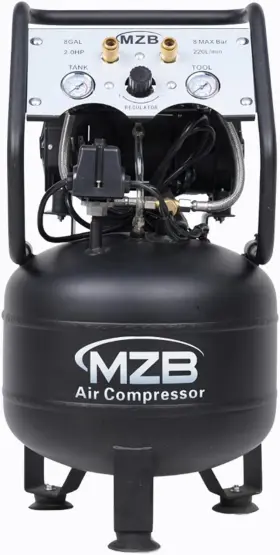 Mzb-1100h-30-a Mzb 8gallon 79db Oil-free Air Compressor 110v Ultra Quiet Steel Tank Auto Repair