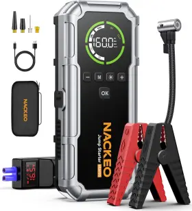 8000a Nackeo 684514187541 Car Battery Jump Starter With Air Compressor 160psi Jumper Po