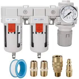 Dfr-04 Nanpu 1/2 Inch Npt Air Drying System - Double Filters Pressure Regulator