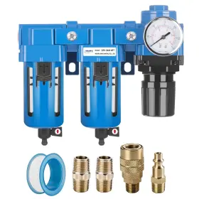 Dfr-04m Nanpu 1/2 Inch Npt Air Drying System - Double Filters Pressure Regulator Combo