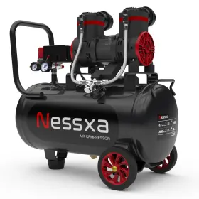 Nessxa 631060198118 10 Gallon Ultra Quiet Air Compressor 2hp3.45 Cfm 115psi Oil-free 110v/60hz 70db