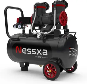 115p Nessxa 631060198521 10 Gallon Ultra Quiet Air Compressor With Two Quick Couplers 2hp 8.76 Cfm