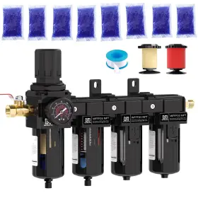 Nwfff03b Newpo 3/8 Inch Npt 4 Stage Air Drying System Particulate Filter Coalescing Doub